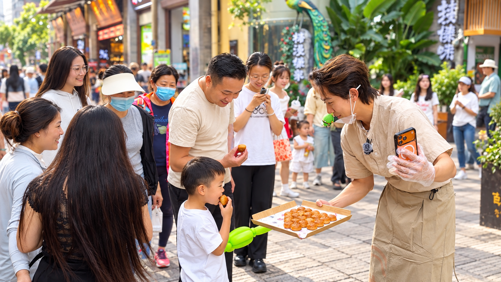 周桐立昆明冠生园街头互动内容